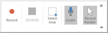 Powerpoint Screen Recording Toolbar