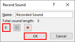 Preview Audio Recording