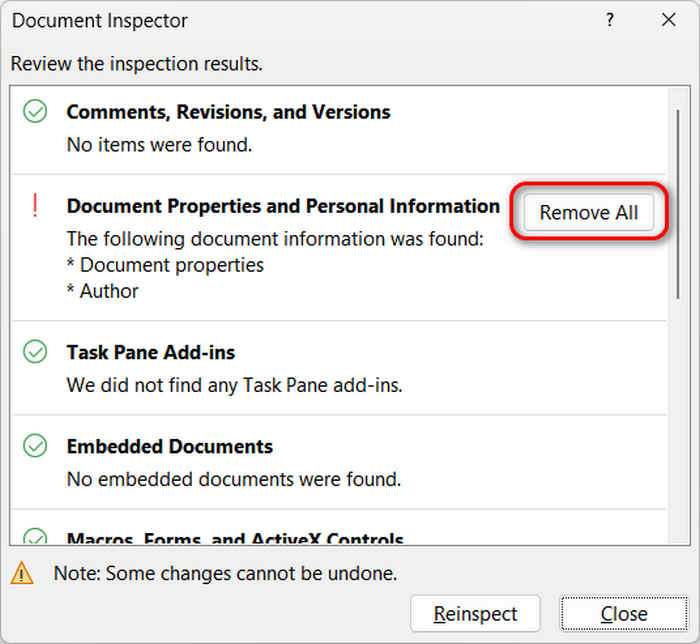 Remove Metadata from Word File