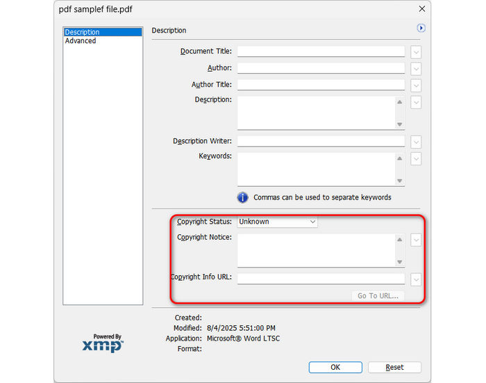 Remove Metadata in Acrobat