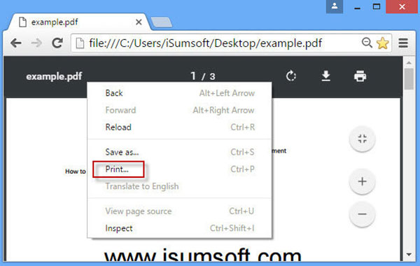 الطباعة عبر Chrome