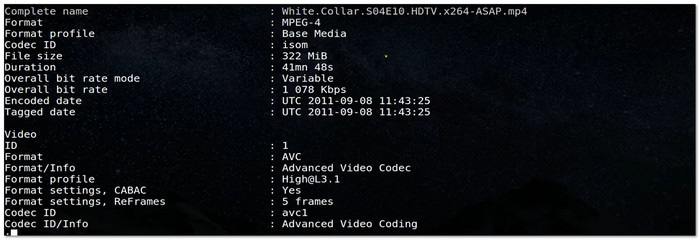 Mediainfo Advanced Option For Checking Metadata