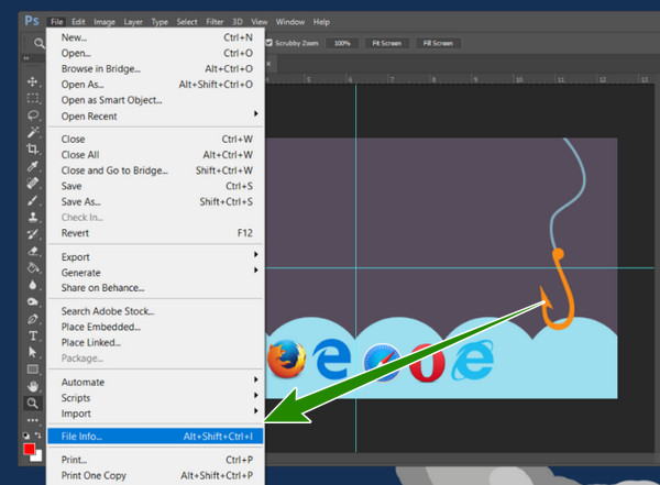 Visualizador de metadados do Photoshop