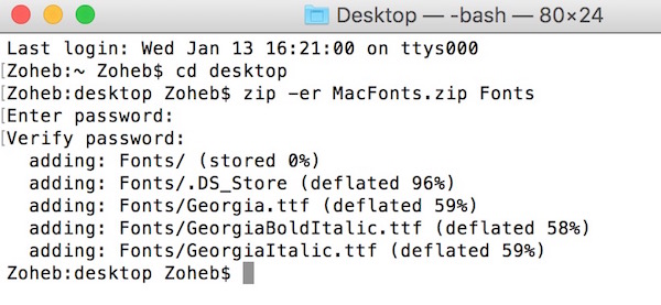 MacでのZip