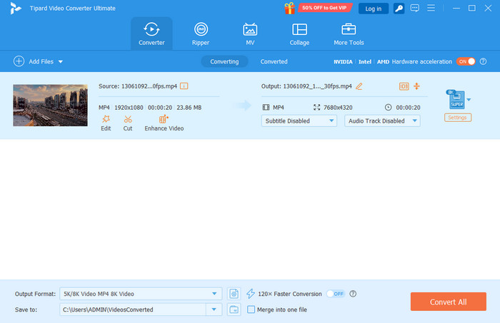 Click Convert All Button