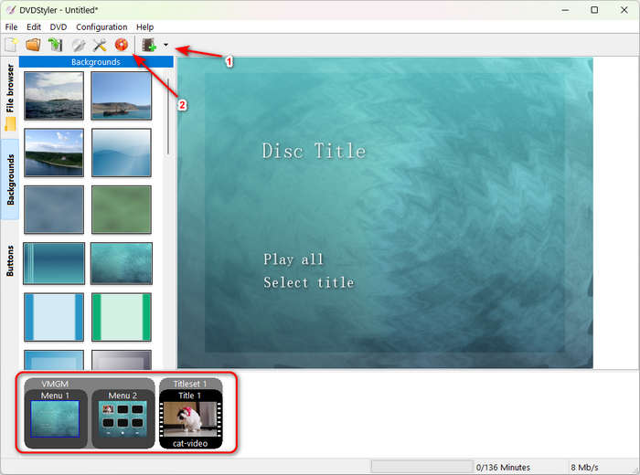 Add MP4 to DVDstyler