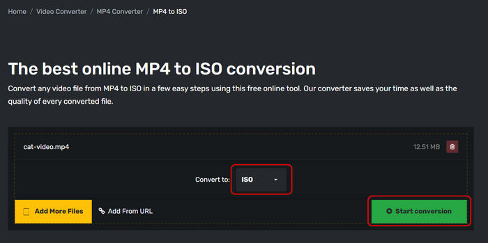 Convert MP4 to ISO Online