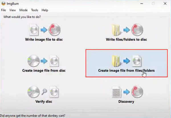 ファイルから ISO を作成