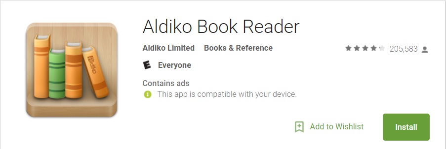 Читатель книги Aldiko