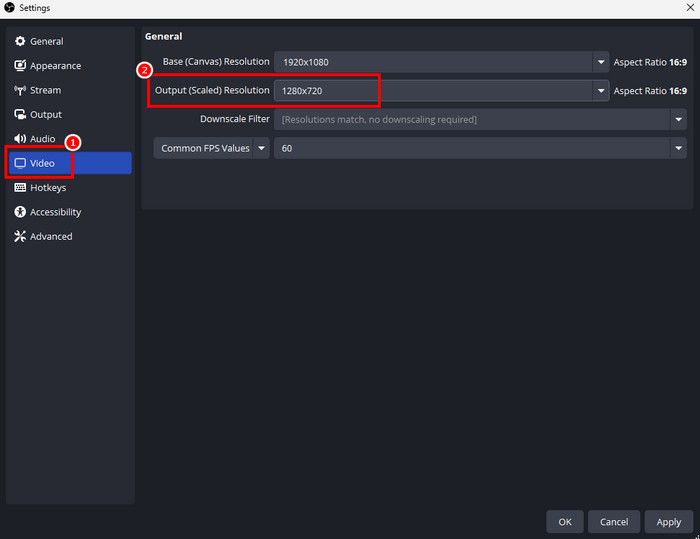 Lessen Output Resolution