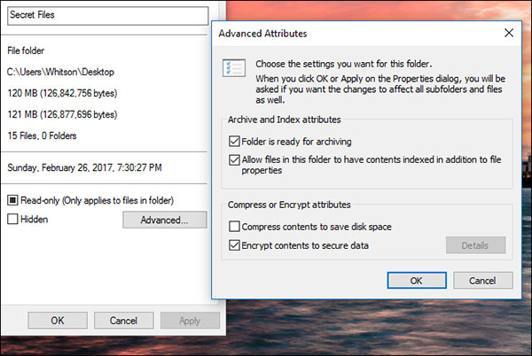 حماية كلمة مرور مجلد على Windows 10