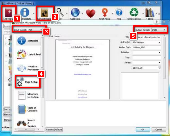 PDF 轉 MOBI Calibre
