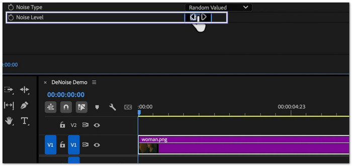 Adjust the noise level slowly