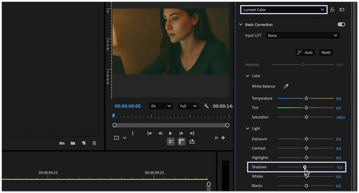 Open the Lumetri Color panel