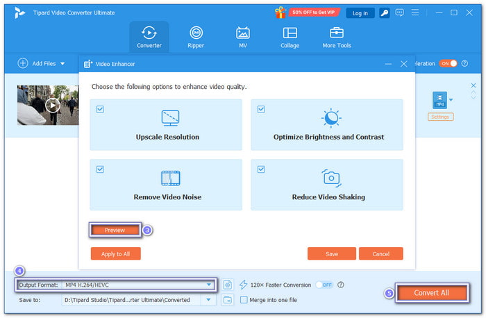 Preview choose format, and save