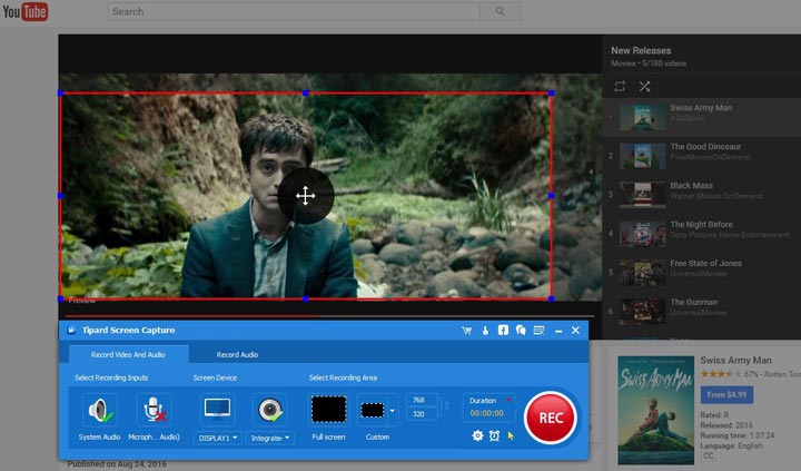 Pobierz wideo z YouTube za pomocą Screen Capture