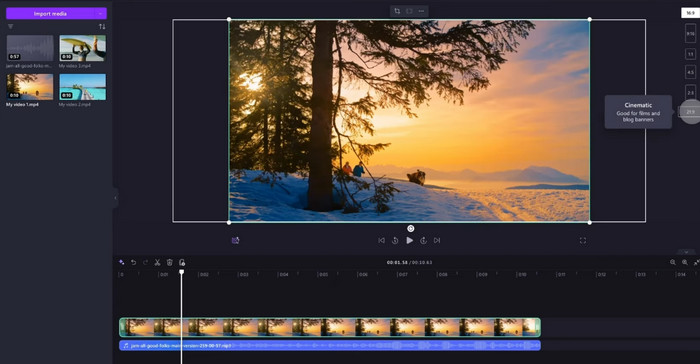 Clipchamp Interface