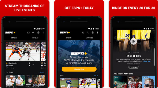 Fotballstreaming-app ESPN