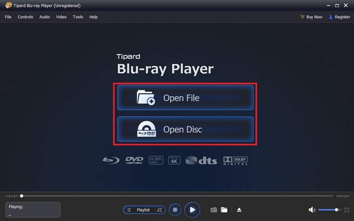 Add File Tipard Blu-ray Player