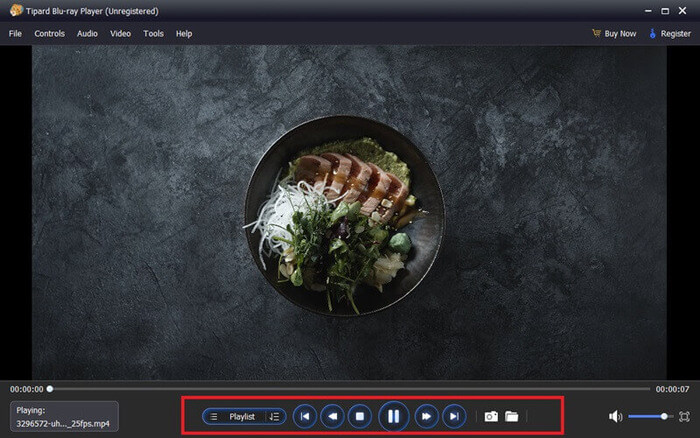 Play Buttons Tipard Blu-ray Player