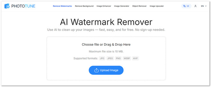 PhotoTune.ai Watermark Remover