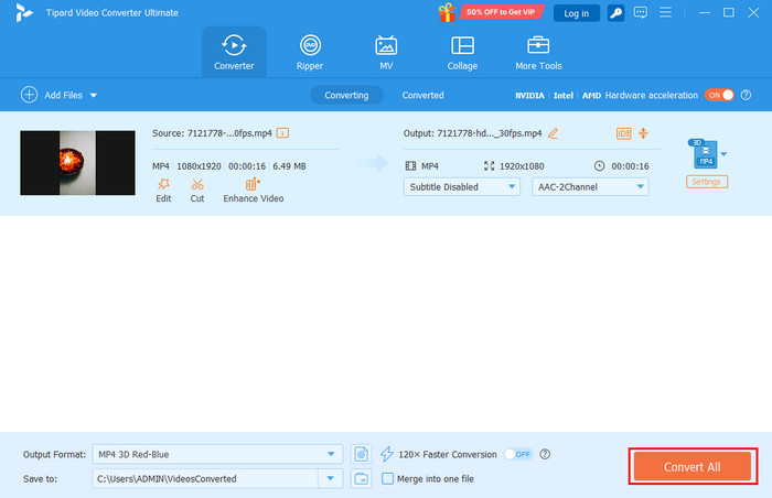 Click Convert All Button