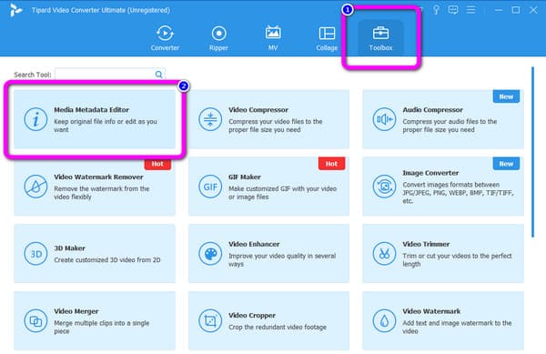 Strumento Editor di metadati multimediali