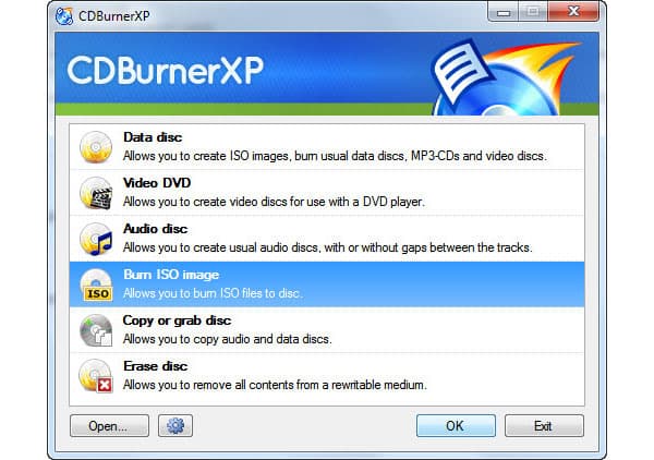 برنامج CDBurnerXP