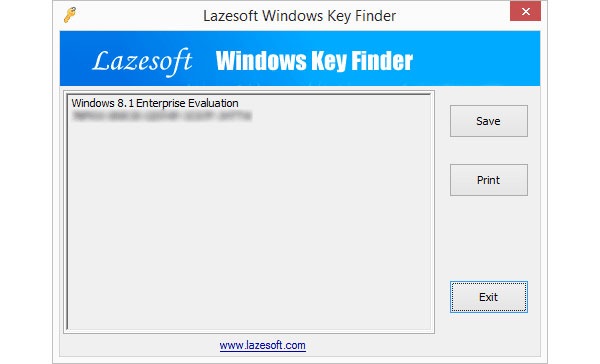 Lazesoft vyhledávač Windows Key