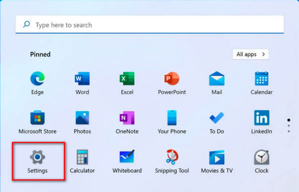 Avaa Asetukset Windows 11