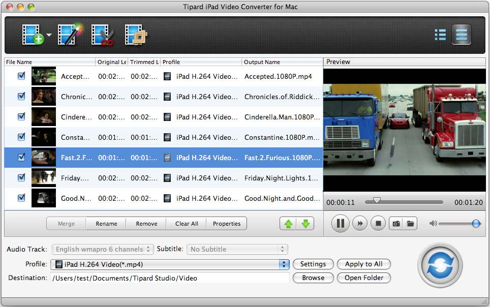 Tipard iPad Video Converter for Mac software