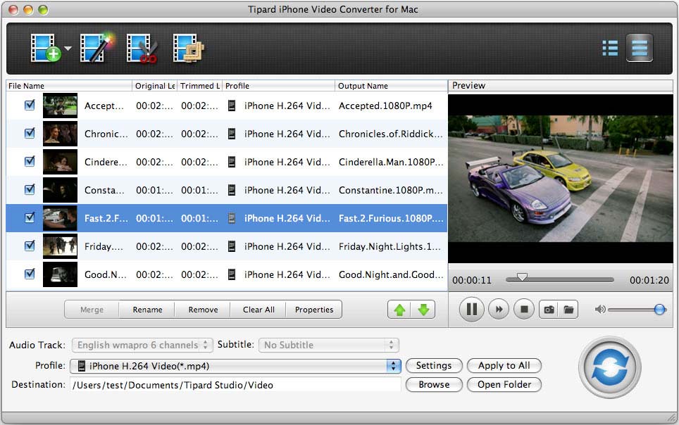 Tipard iPhone Video Converter for Mac 9.1.22 full