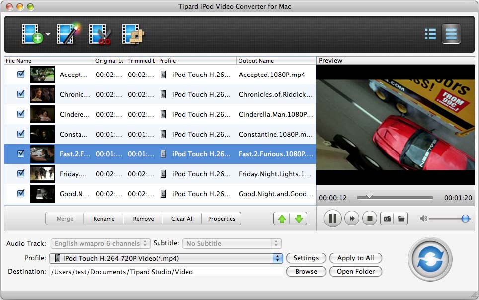 Tipard iPod Video Converter for Mac 5.0.6 full