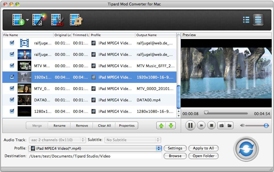 Конвертация мода. Конвертер видео для Mac. Конвертер мод. Tipard Video Converter. Тестирование avi в mp4 конвертер.