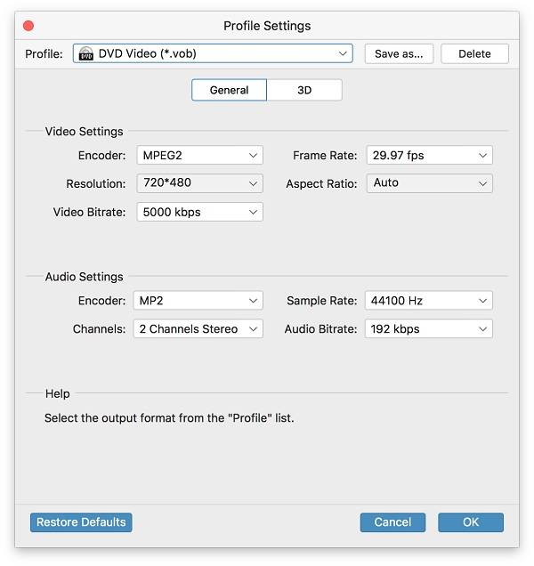 Profile Setting