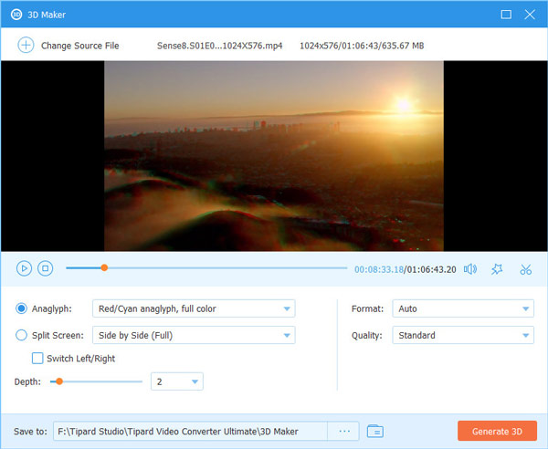 Video Converter Ultimate Genera video 3D