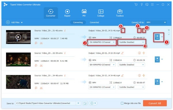 Nastavení výstupního videa Video Converter