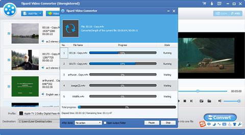 Tipard Video Converter conversion process