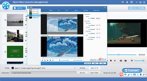 Tipard Video Converter editing features