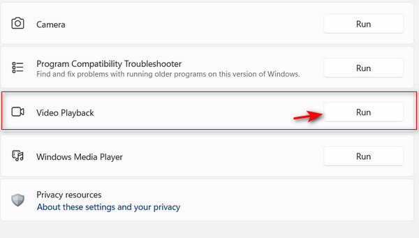 Configuración Ejecutar solucionador de problemas