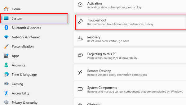 Solução de problemas de configurações