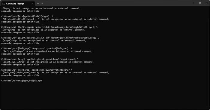 Convert 2D to 3D Ffmpeg