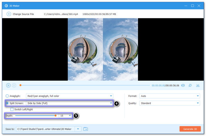 Enable The Split Screen Effect