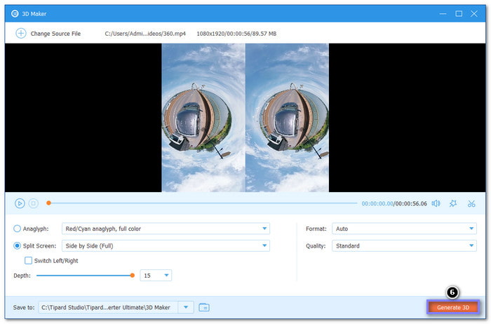 Export Your 360 Split Screen VR Video