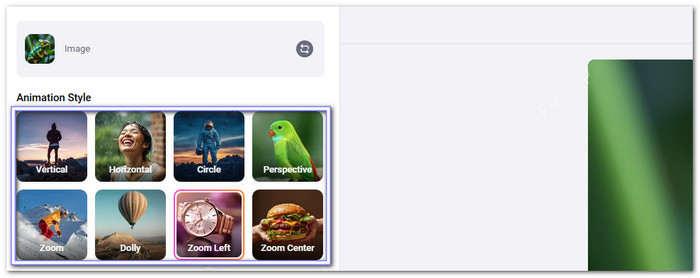 Select Animation Style