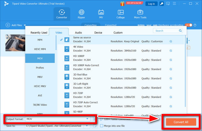 Output Format Convert All