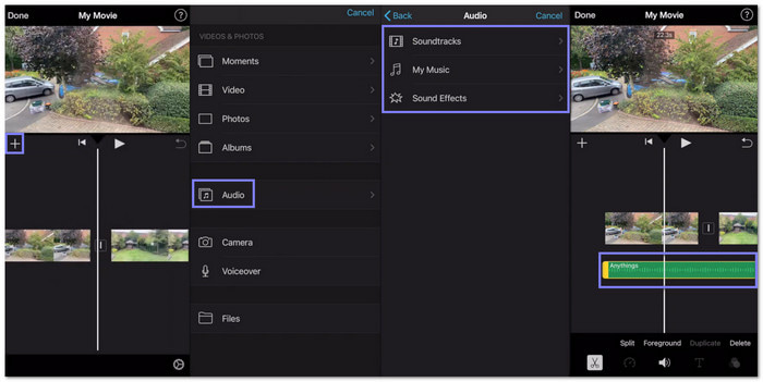 iMovie Add Audio to Video