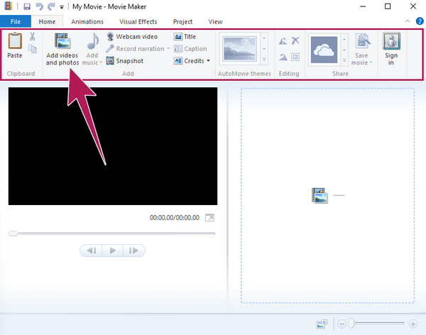 Windows Movie Maker Lisää video