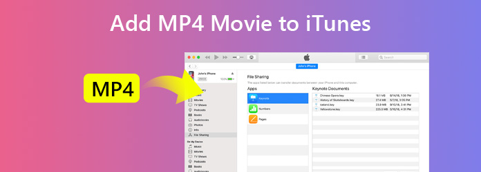 Přidejte MP4 Movie do iTunes