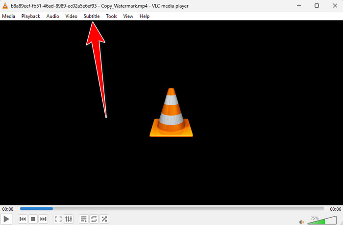 Turn on Off Subtitle Vlc